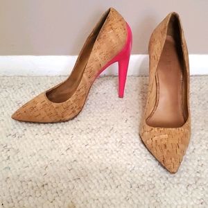 L.A.M.B. CORK & PINK HEELS